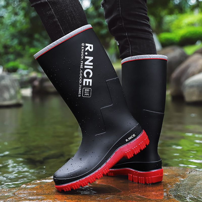 Fishing Boots - Мужские уличные резиновые ботинки с высоким
