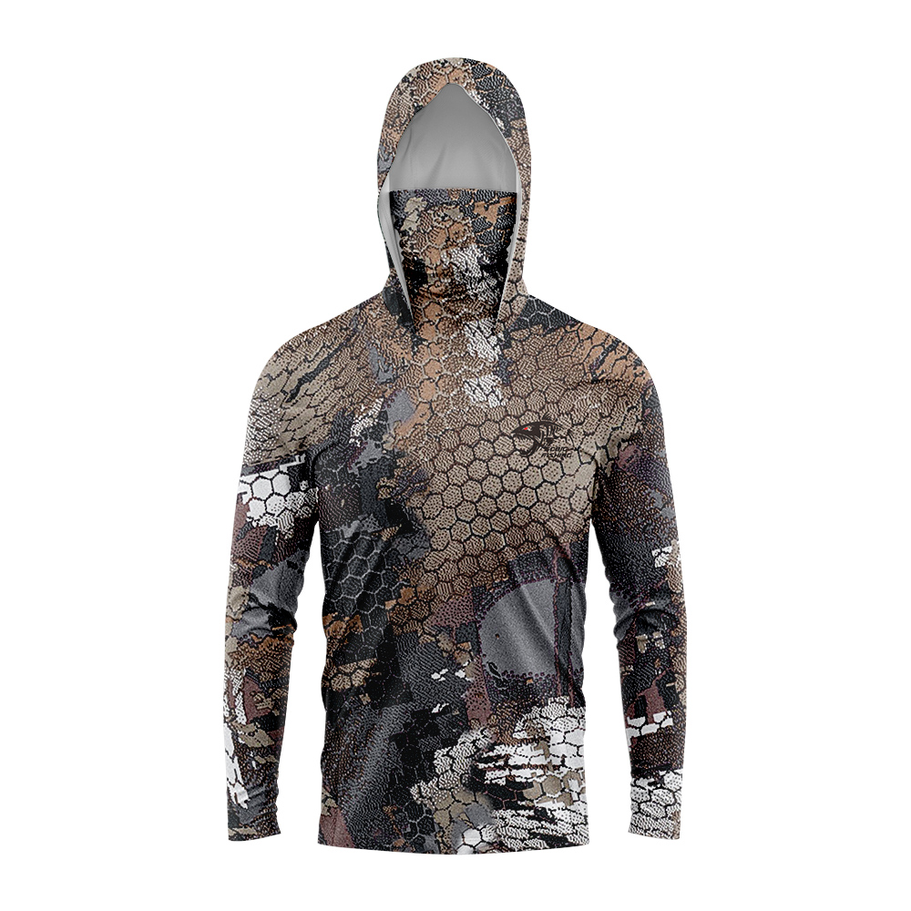 Fishing Mask Sun Protection - Рыболовная рубашка Huk New Gear, летняя,